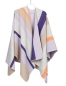Preview: David Fussenegger Poncho Silvretta 'Streifen' 70 x 140 cm Lila